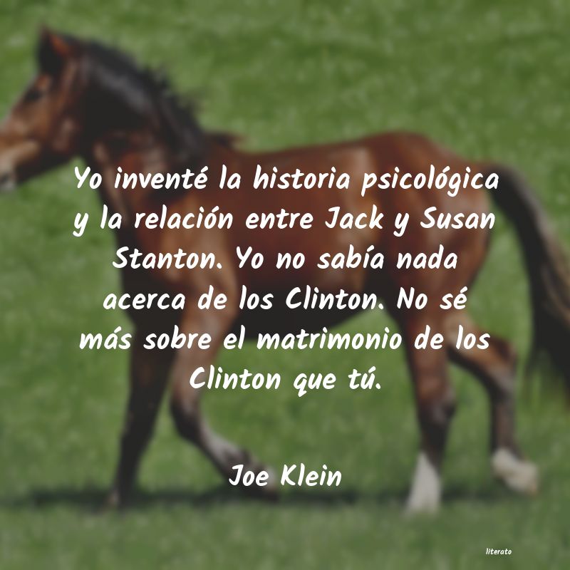 frases de Joe Klein
