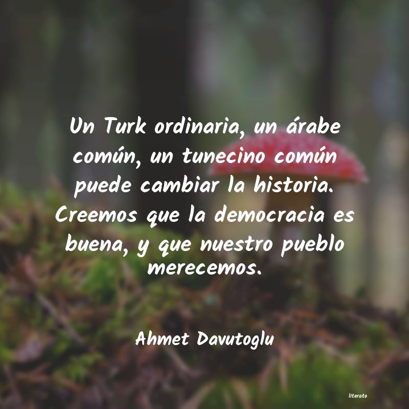 Frases de Ahmet Davutoglu