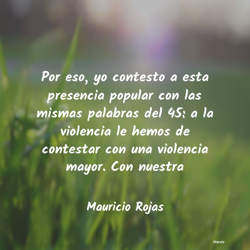 Frases de Mauricio Rojas