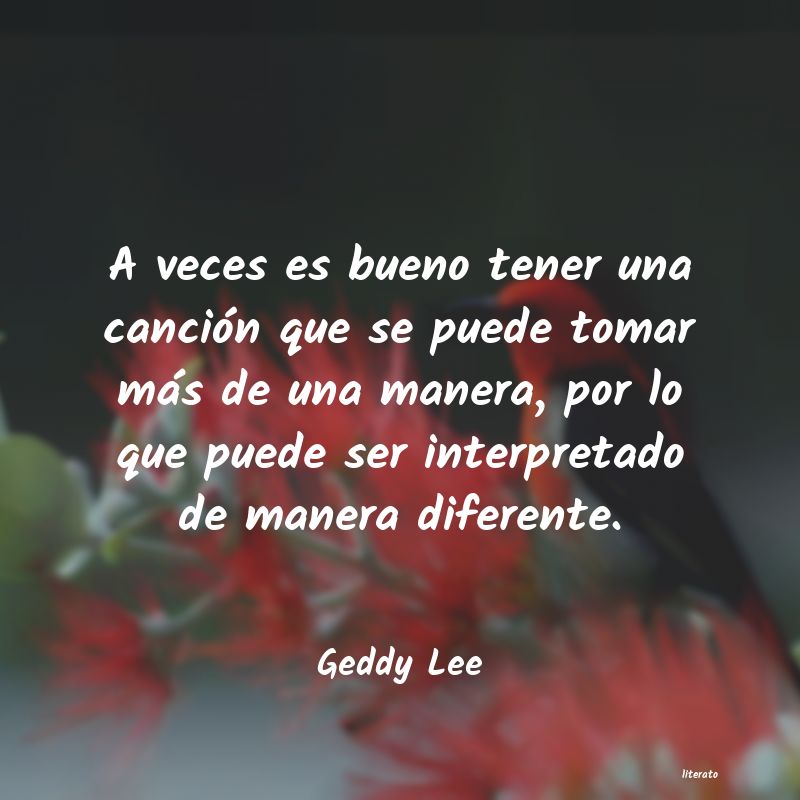 frases de Geddy Lee