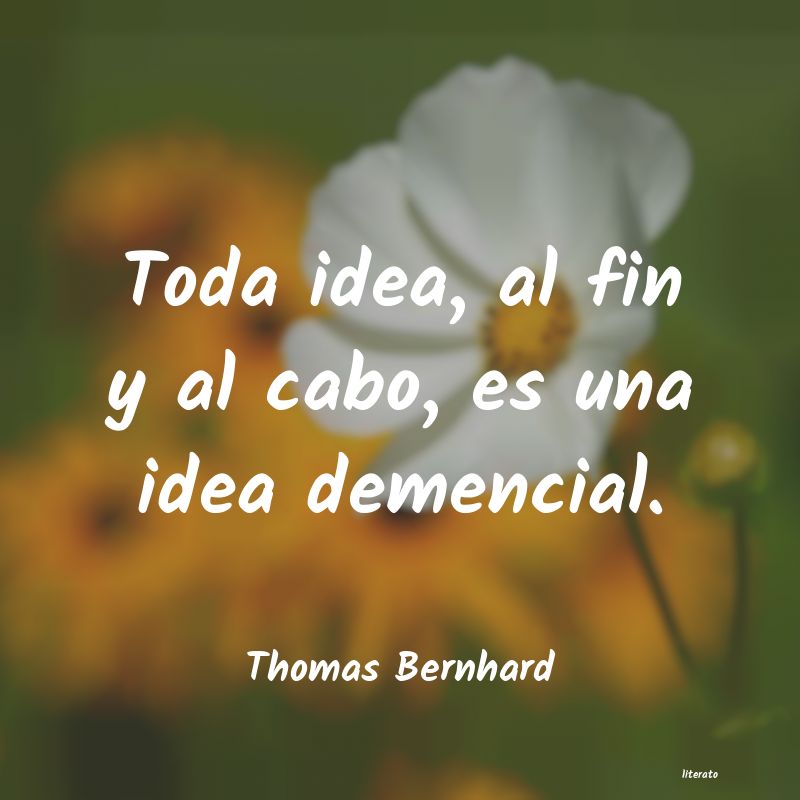 Frases de Thomas Bernhard