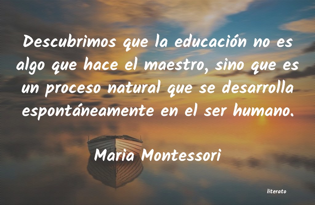 Frases de Maria Montessori