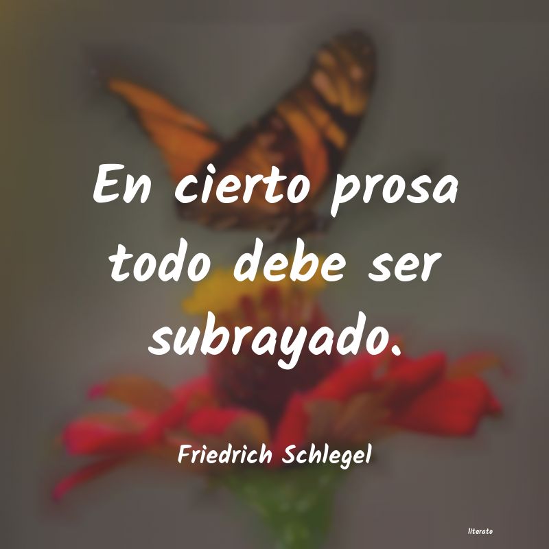 Frases de Friedrich Schlegel