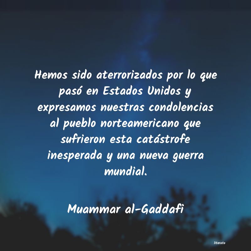 frases de Muammar al-Gaddafi