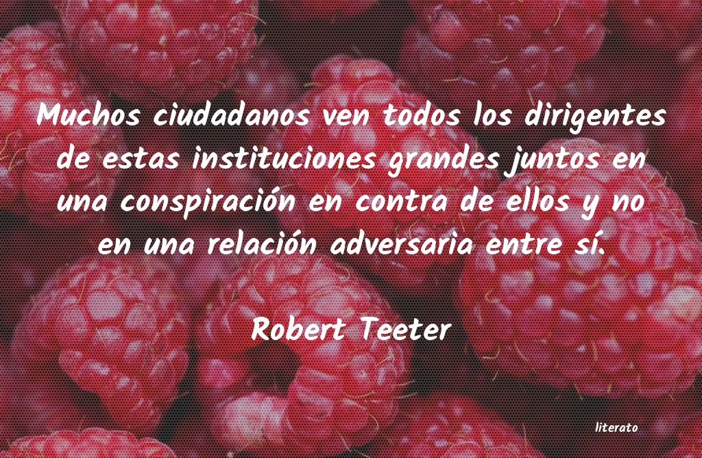 <ol class='breadcrumb' itemscope itemtype='http://schema.org/BreadcrumbList'>
<li itemprop='itemListElement'><a href='/autores/'>Autores</a></li>
<li itemprop='itemListElement'><a href='/autor/robert_teeter/'>Robert Teeter</a></li>
</ol>