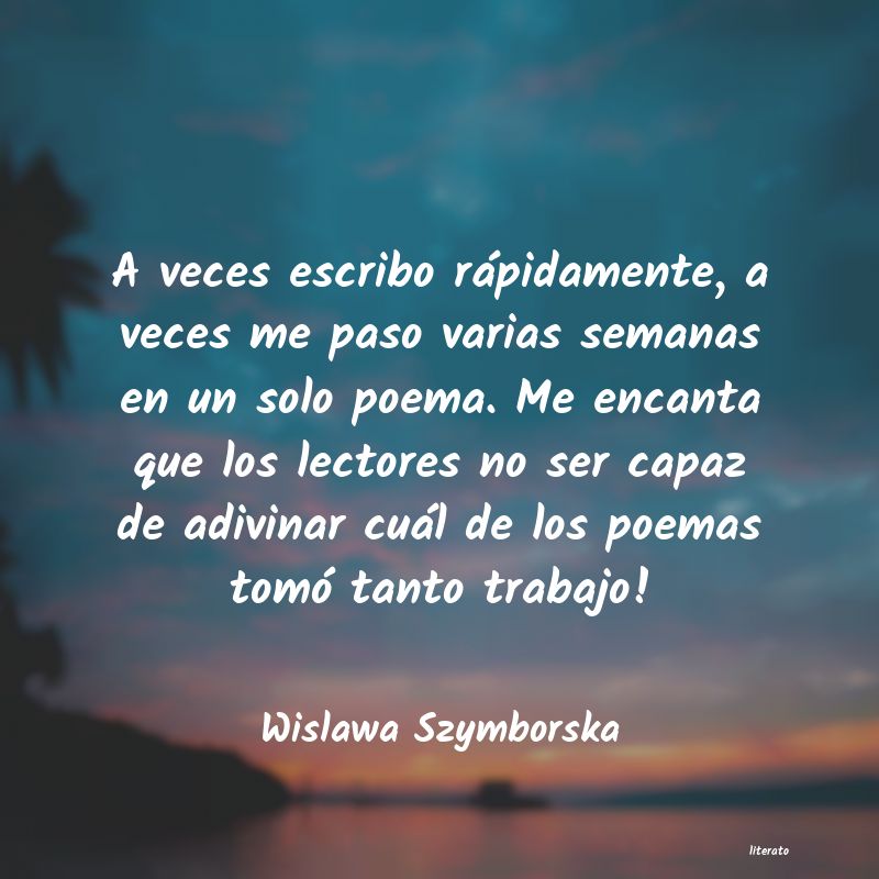<ol class='breadcrumb' itemscope itemtype='http://schema.org/BreadcrumbList'>
<li itemprop='itemListElement'><a href='/autores/'>Autores</a></li>
<li itemprop='itemListElement'><a href='/autor/wislawa_szymborska/'>wislawa szymborska</a></li>
</ol>
