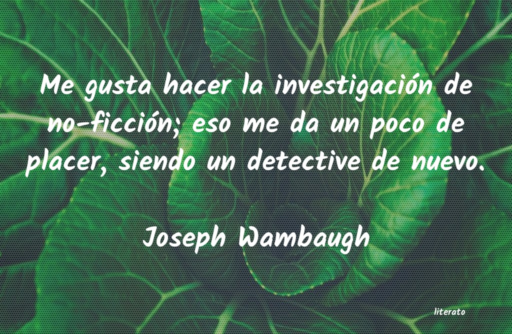 Frases de Joseph Wambaugh