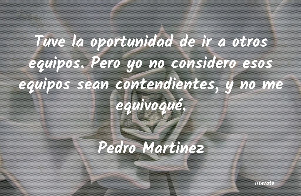 frases de Pedro Martinez