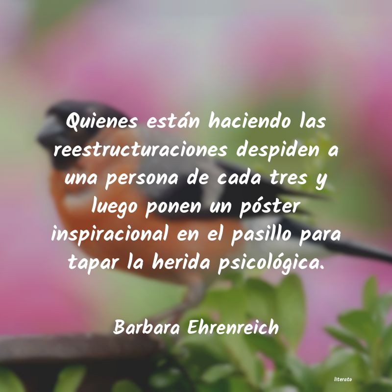 Frases de Barbara Ehrenreich