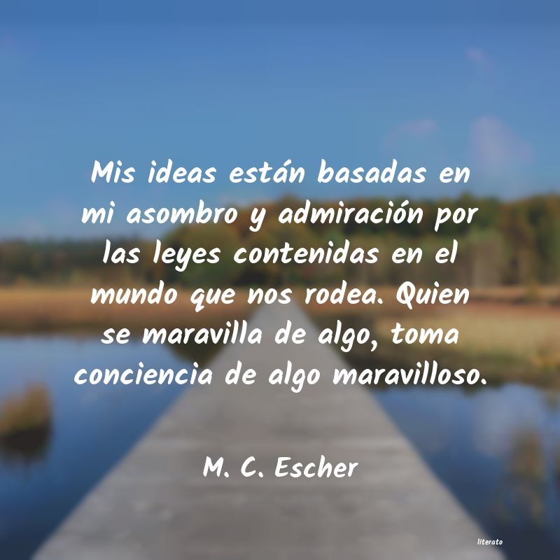 Frases de M. C. Escher