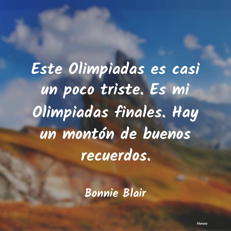 Frases de Bonnie Blair