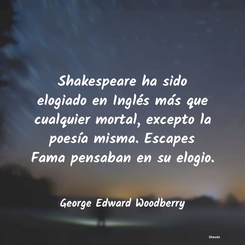 Frases de George Edward Woodberry