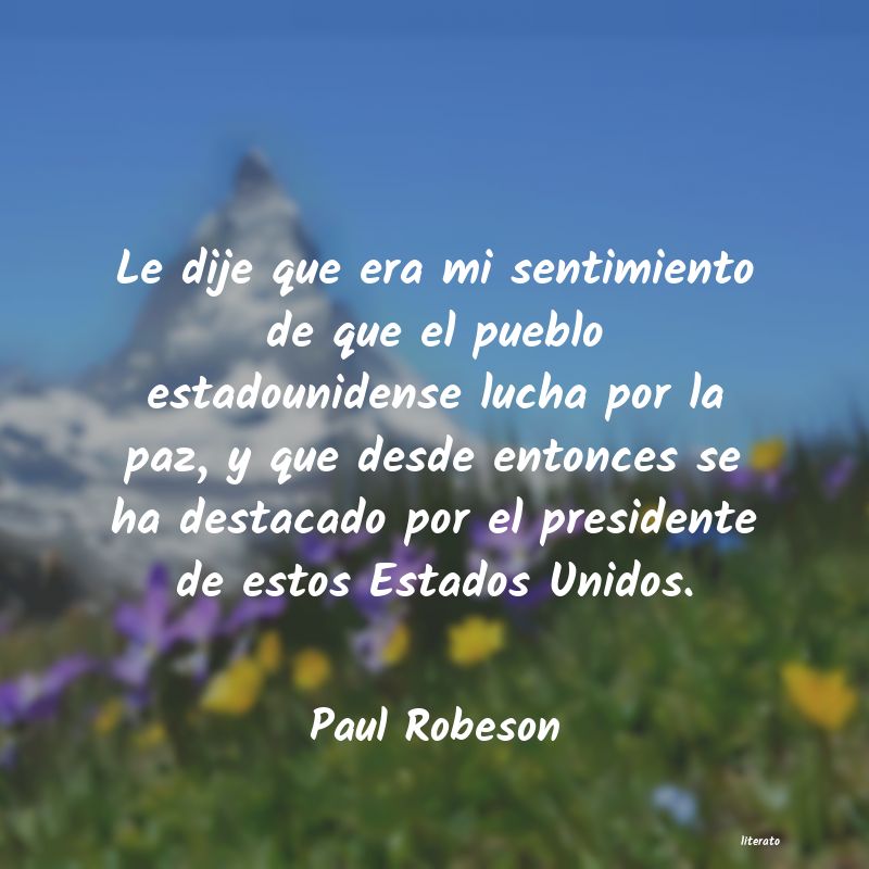 frases de Paul Robeson