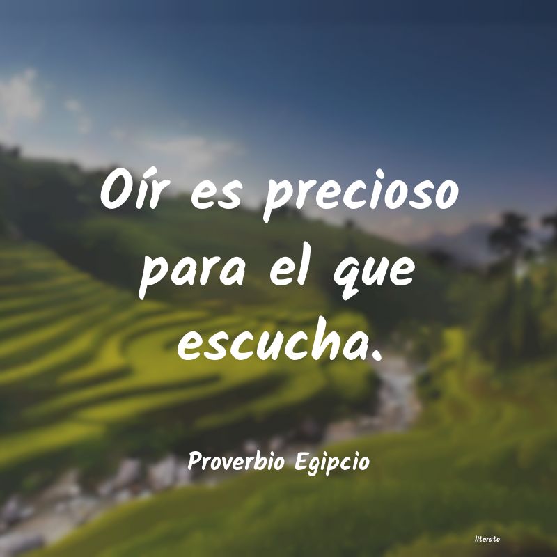 Frases de Proverbio Egipcio