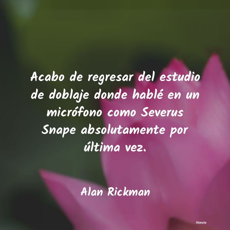 frases de Alan Rickman