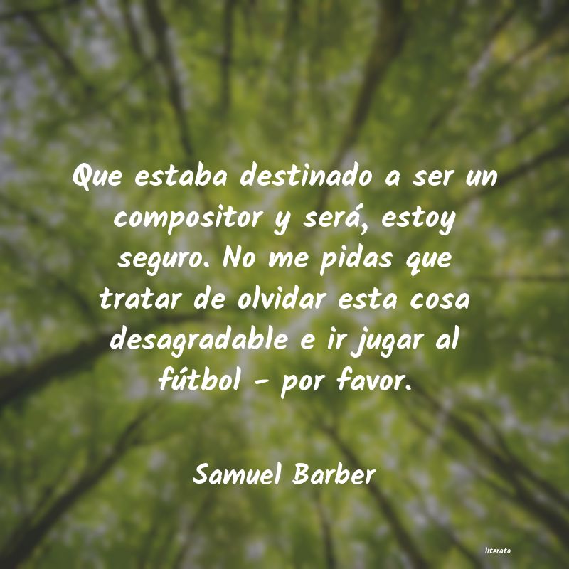 frases de Samuel Barber