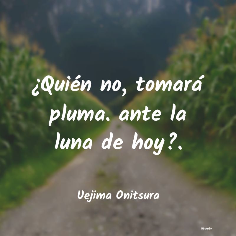 Frases de Uejima Onitsura