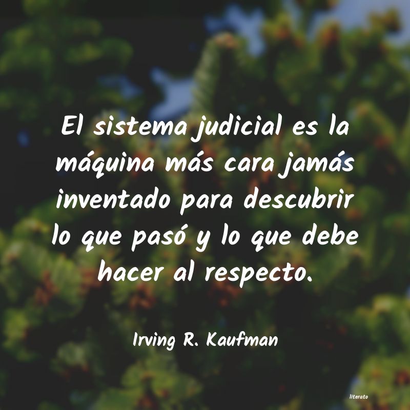 Frases de Irving R. Kaufman