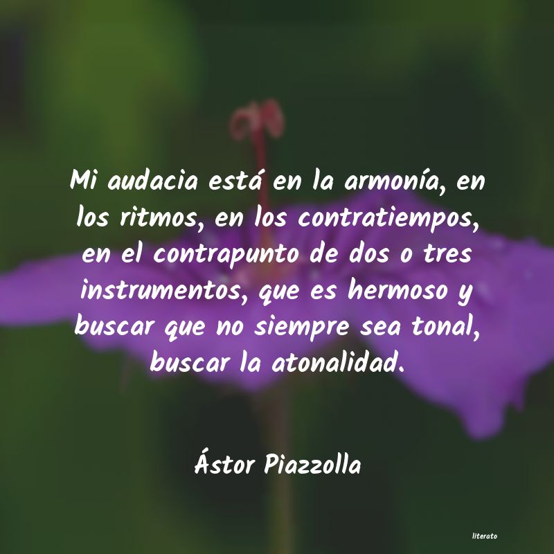 Frases de Ástor Piazzolla