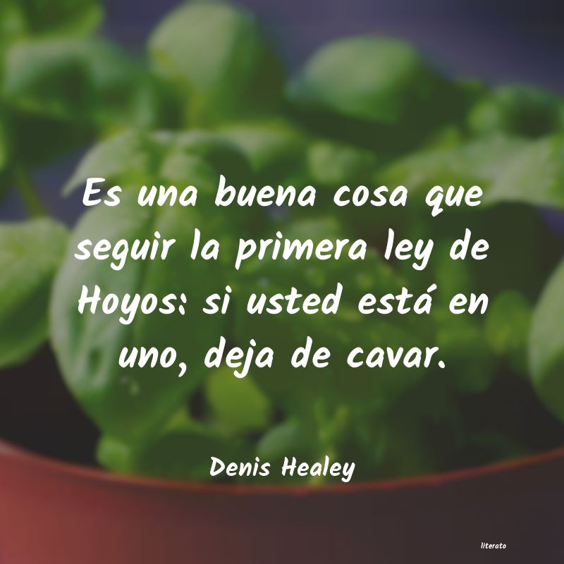 frases de Denis Healey
