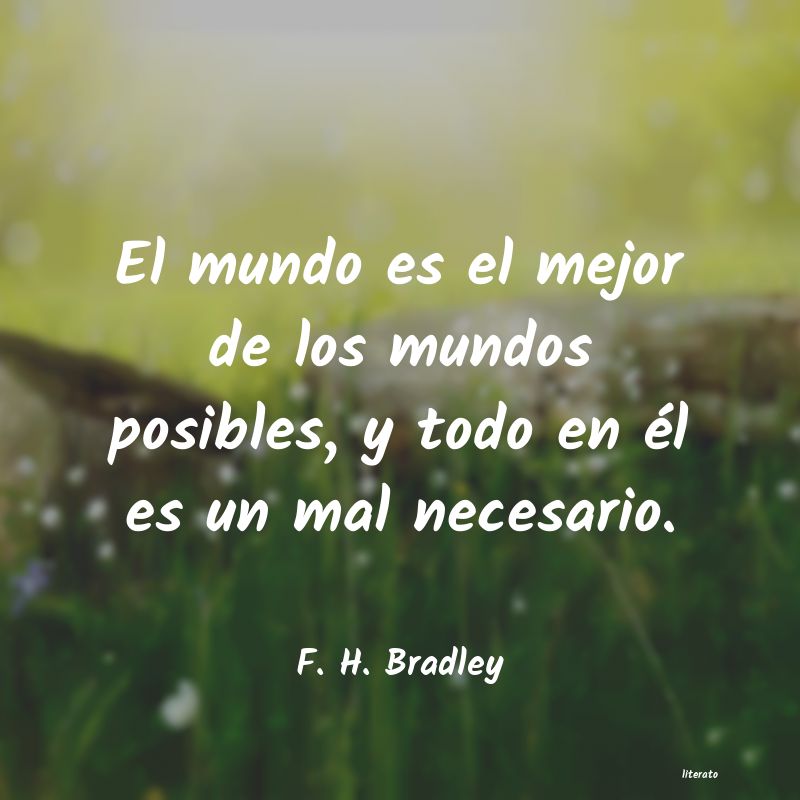 frases de F. H. Bradley