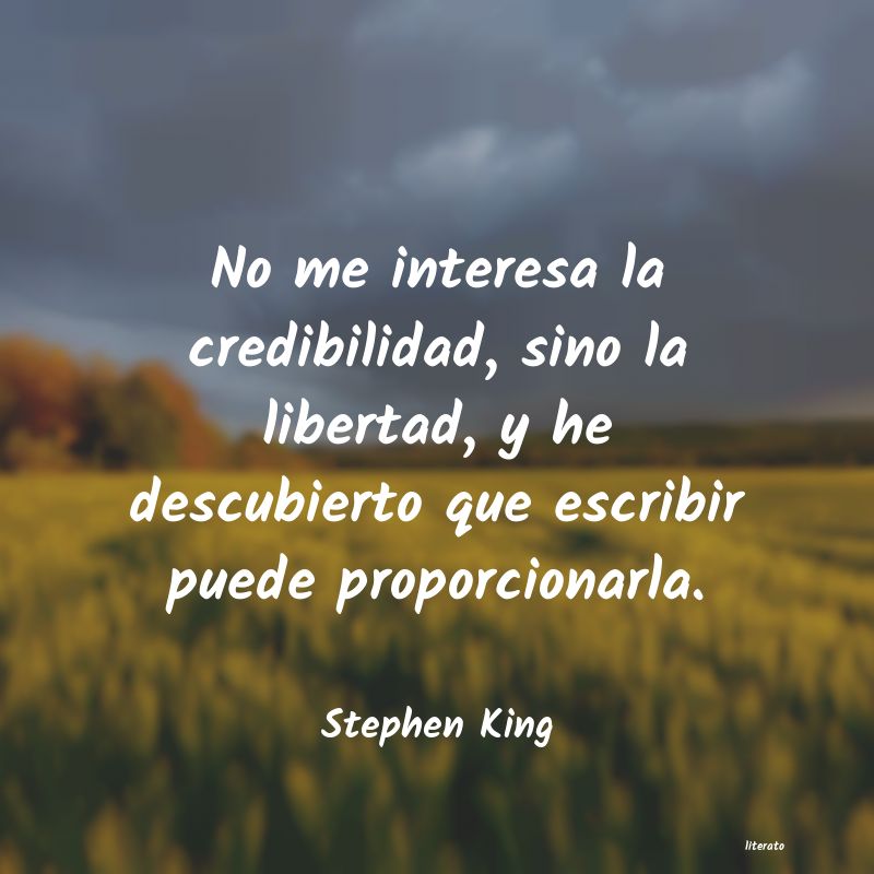 Stephen King: No me interesa la credibilidad