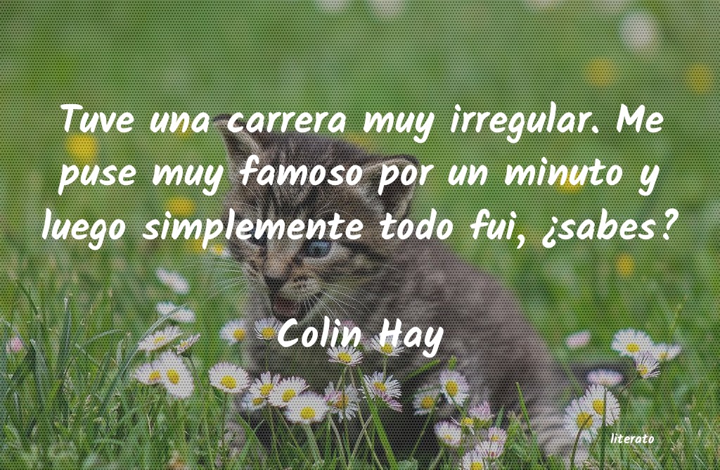 Frases de Colin Hay