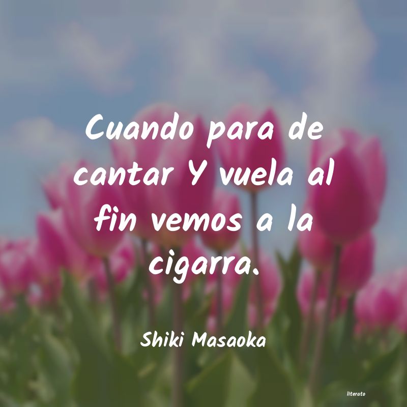 frases de Shiki Masaoka