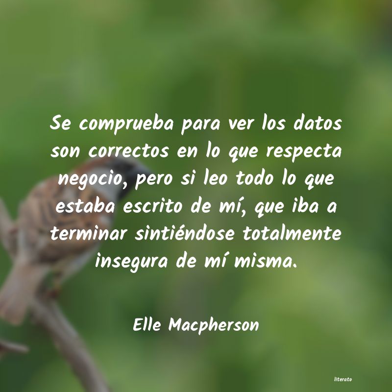 frases de Elle Macpherson