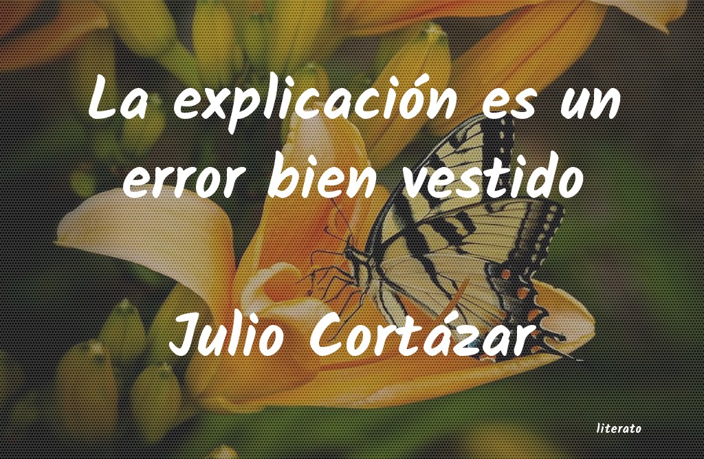 Julio Cortázar: La explicación es un error bi