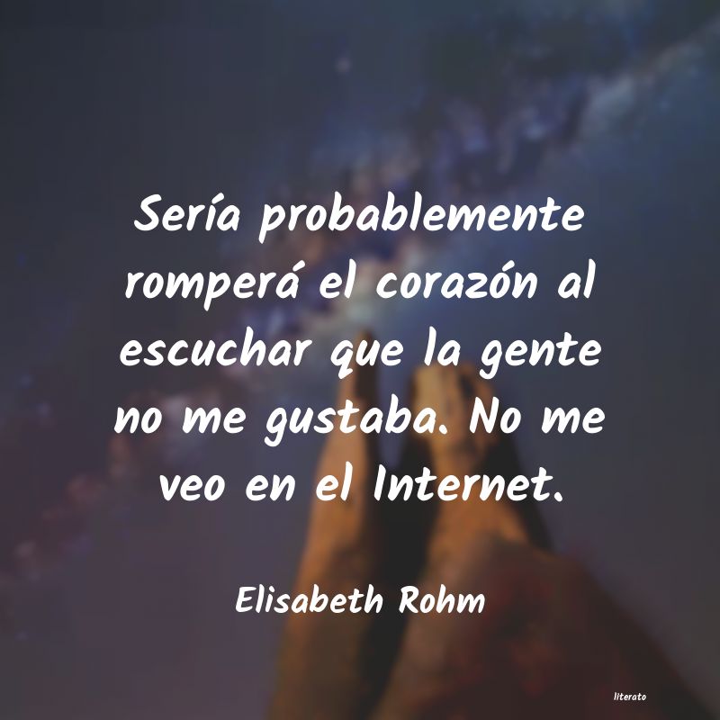 <ol class='breadcrumb' itemscope itemtype='http://schema.org/BreadcrumbList'>
<li itemprop='itemListElement'><a href='/autores/'>Autores</a></li>
<li itemprop='itemListElement'><a href='/autor/elisabeth_rohm/'>Elisabeth Rohm</a></li>
</ol>
