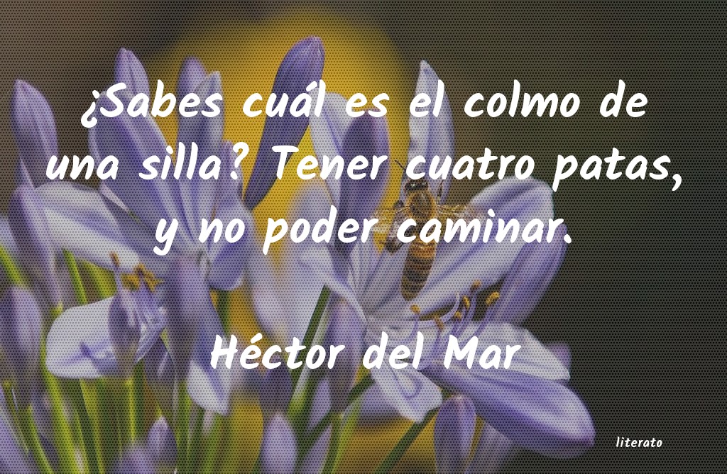 Frases de Héctor del Mar