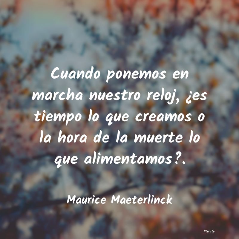 Frases de Maurice Maeterlinck