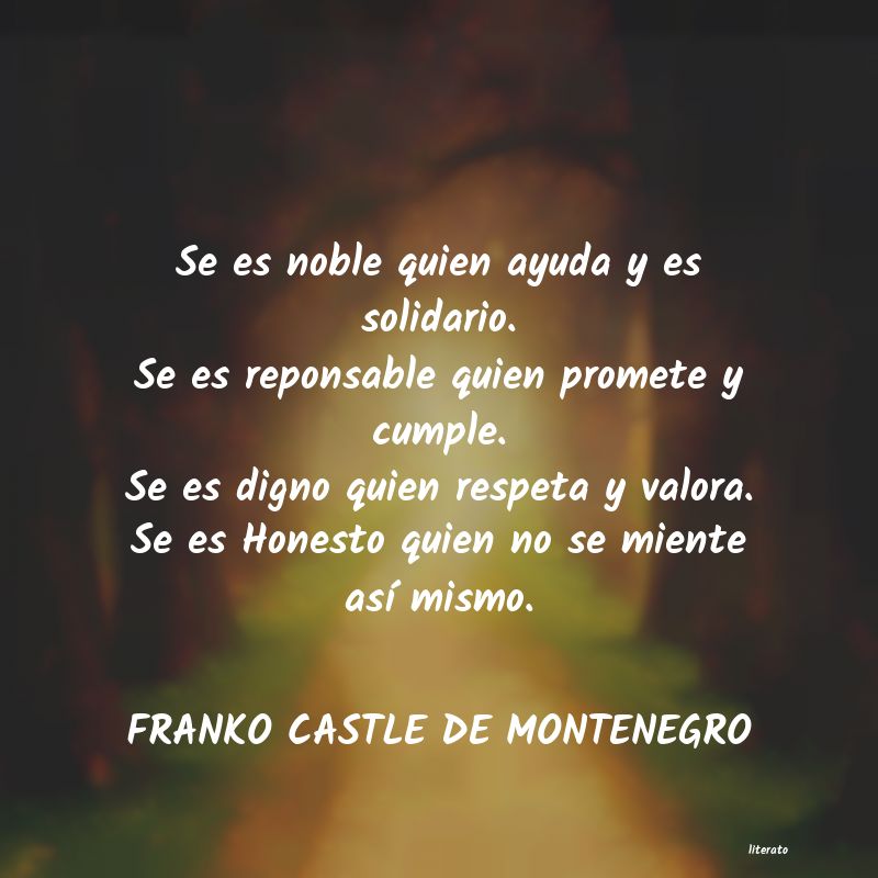 Frases de FRANKO CASTLE DE MONTENEGRO