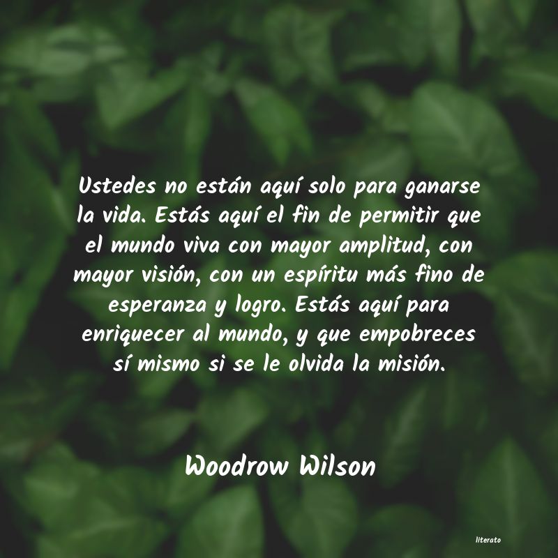 Frases de Woodrow Wilson