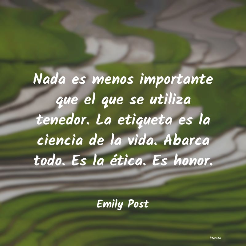 frases de Emily Post