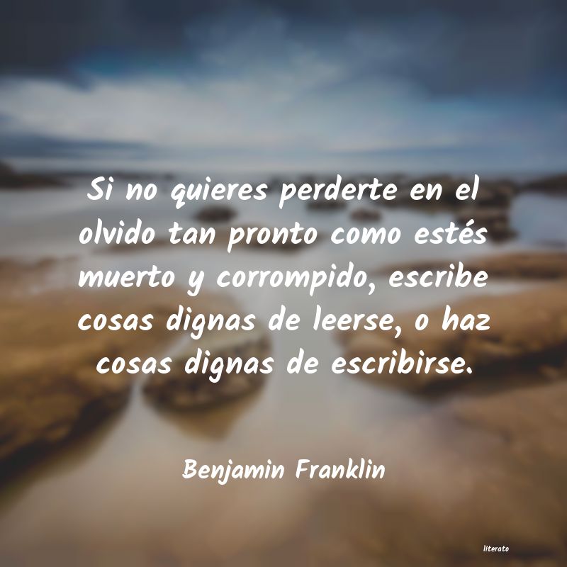 Frases de Benjamin Franklin