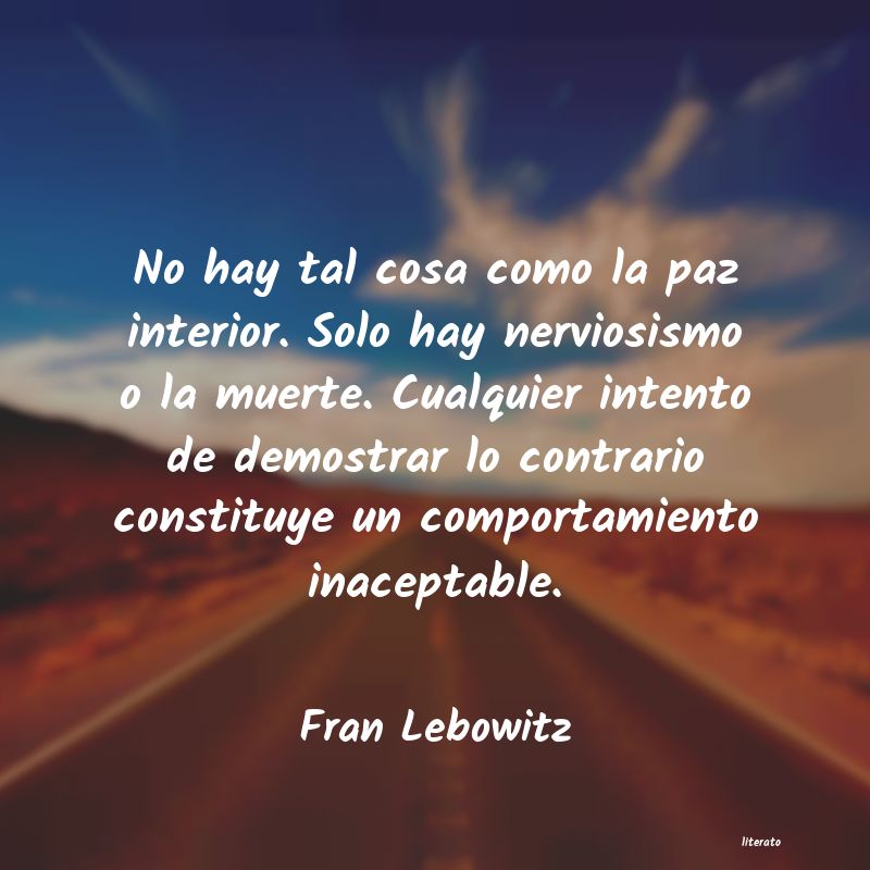 Frases de Fran Lebowitz