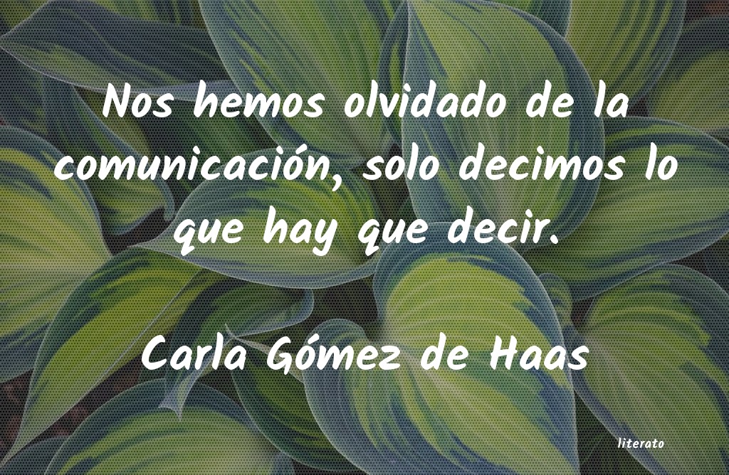 frases de Carla Gómez de Haas
