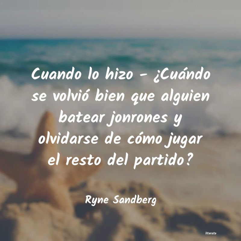 frases de Ryne Sandberg