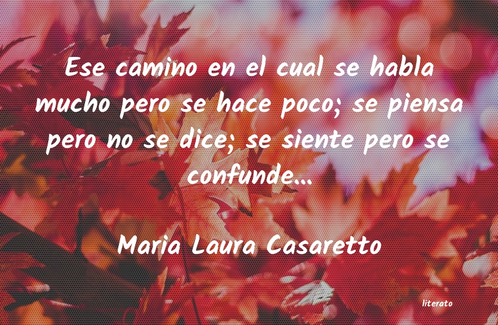 frases de Maria Laura Casaretto