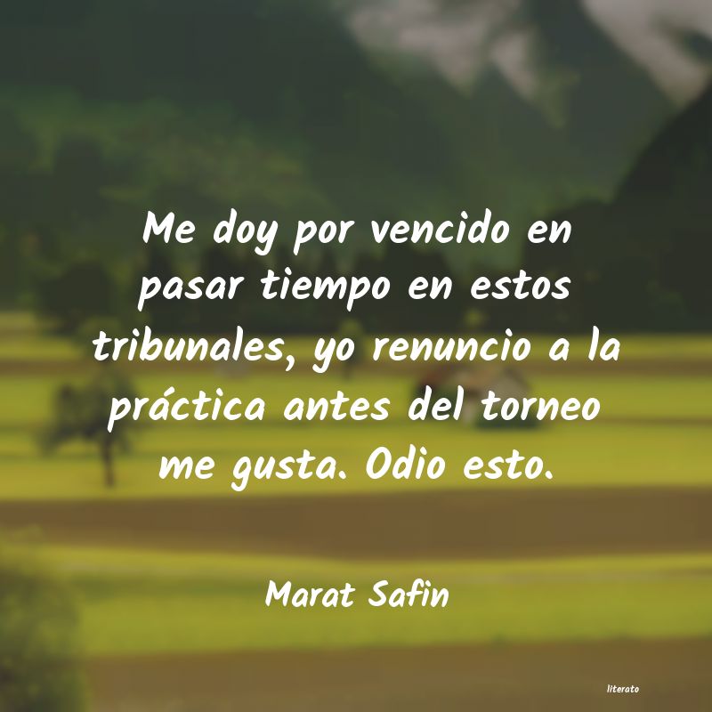 frases de Marat Safin