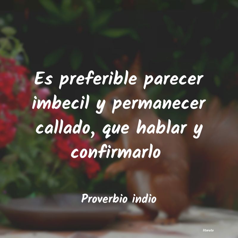 Frases de Proverbio indio