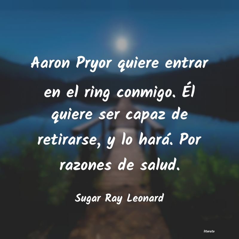 frases de Sugar Ray Leonard