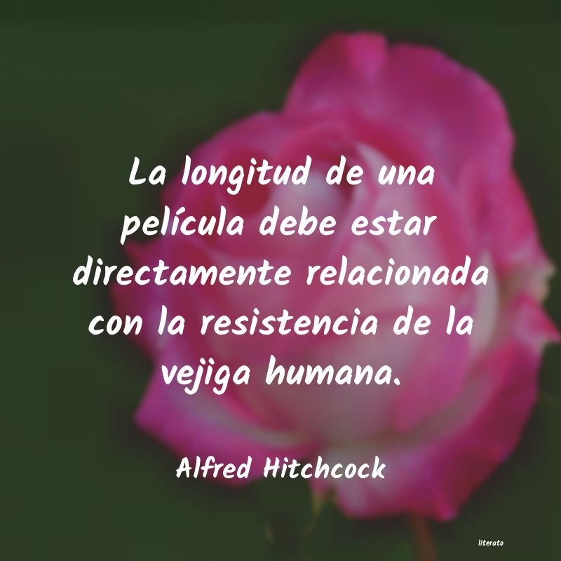 Frases de Alfred Hitchcock