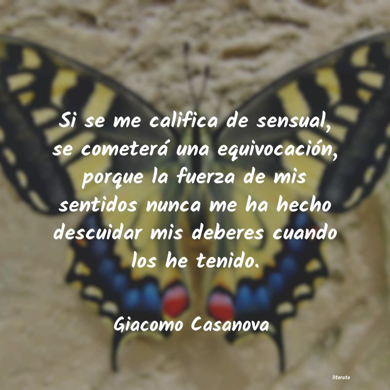 Frases de Giacomo Casanova