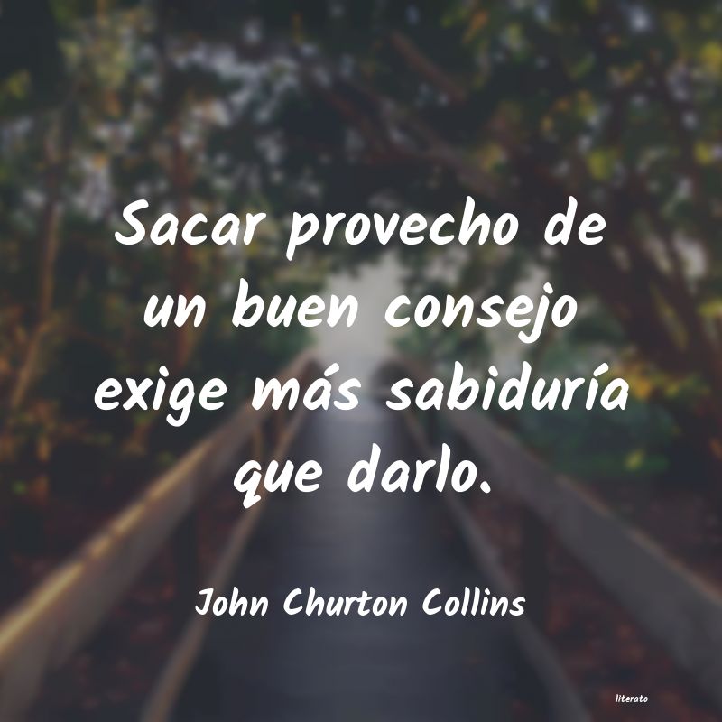 frases de John Churton Collins