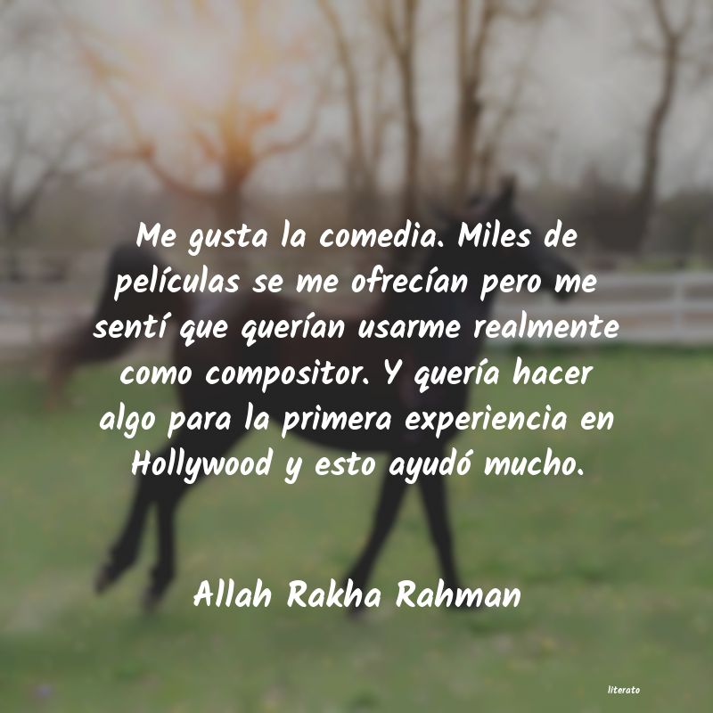 Frases de Allah Rakha Rahman