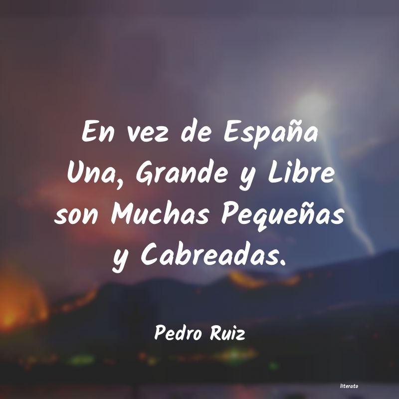 Frases de Pedro Ruiz