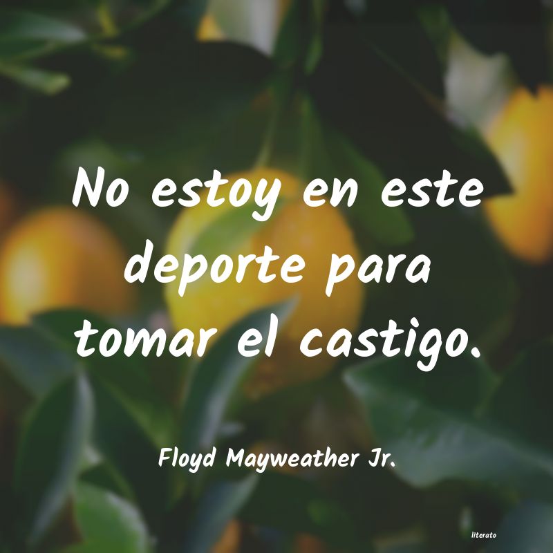 Frases de Floyd Mayweather Jr.